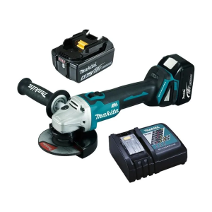 Makita DGA518RTE Máy mài góc dùng pin(125mm/công tắc bóp/ (kèm 02 pin 5.0 + sạc nhanh)