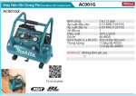 AC001GZ Máy Nén Khí Dùng Pin (BL) (40v Max)