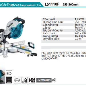 LS1110F Máy Cưa Trượt Đa Góc Makita (260mm)