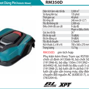 RM350D Máy Cắt Cỏ Robot Dùng Pin Makita