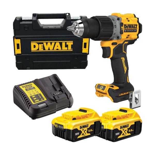 DCD709P2  Máy khoan, vặn vít dùng pin Dewalt (không chổi than)(kèm 02 pin 5.0Ah+ sạc)